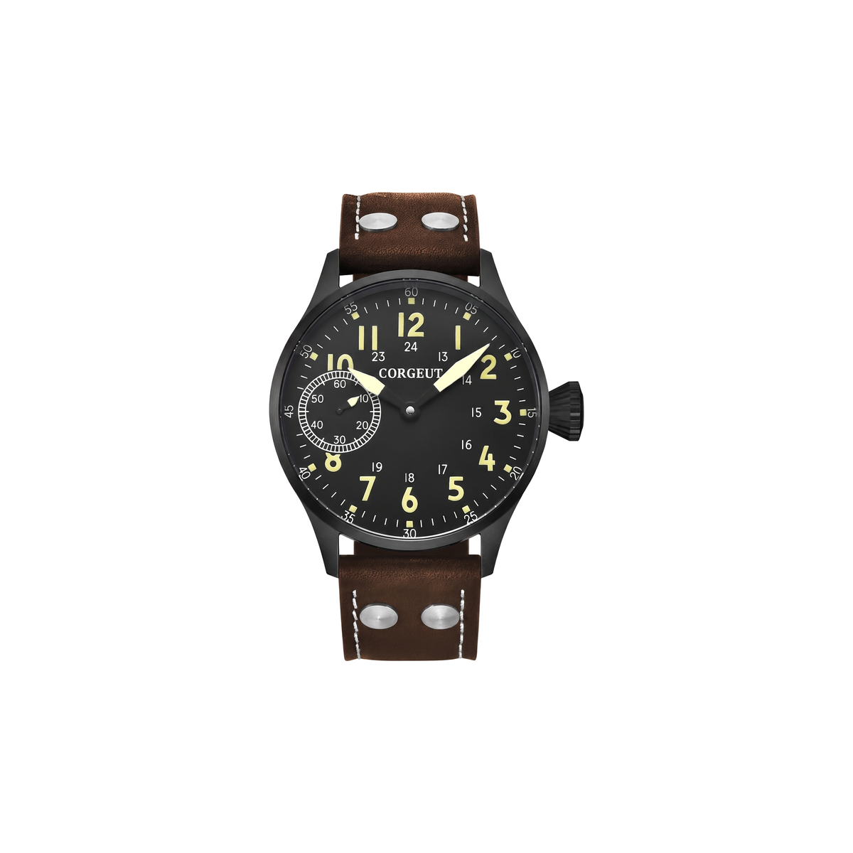 Corgeut Bexley Pilot Black / Lume Numerals watch