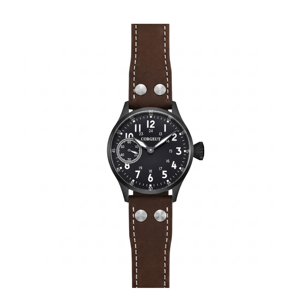 Corgeut Bexley Pilot Black / White Numerals watch