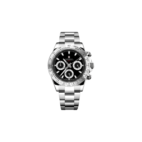 Corgeut Brooks Chronograph Black / Steel watch