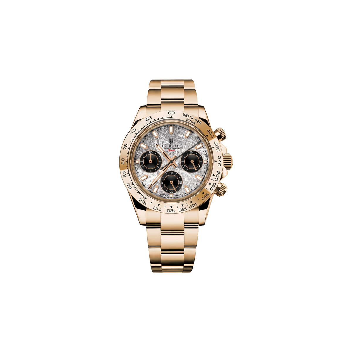 Corgeut Brooks Chronograph Silver / Rose Gold watch