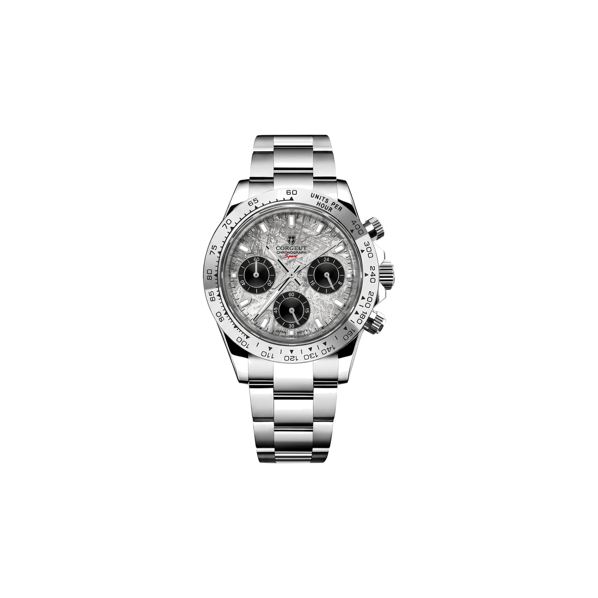 Corgeut Brooks Chronograph Silver / Steel watch