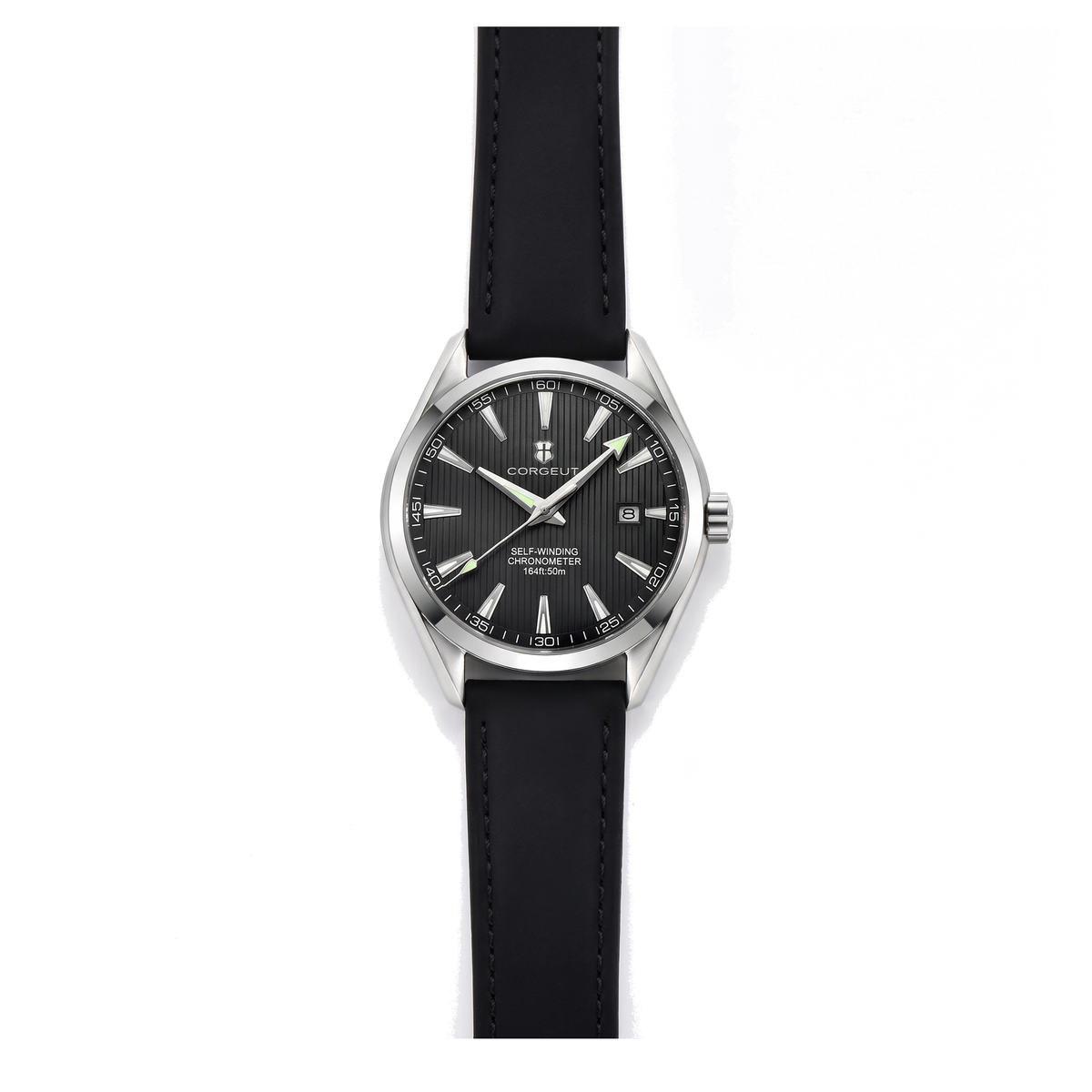 Corgeut Calder Automatic Black / Black Rubber watch