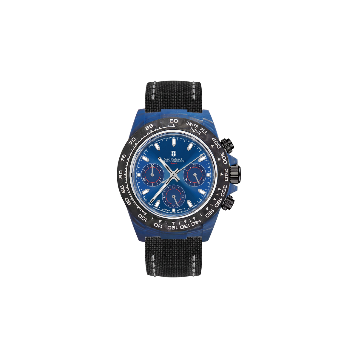 Corgeut Lancaster Chronograph Blue / Blue Case watch