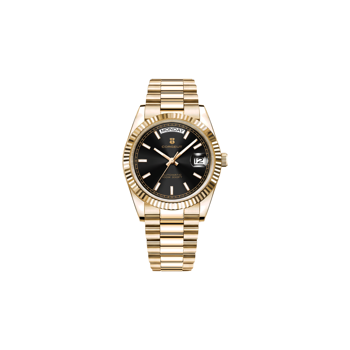 Corgeut Whitmore Day-Date Black / Gold watch