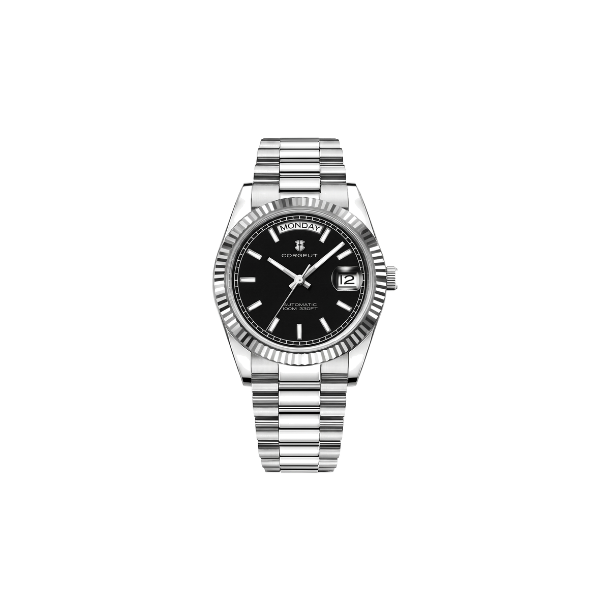 Corgeut Whitmore Day-Date Black / Steel watch