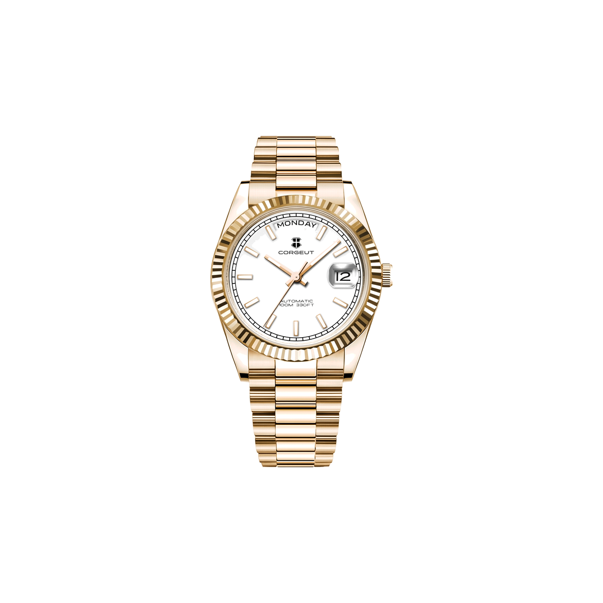 Corgeut Whitmore Day-Date White / Gold watch