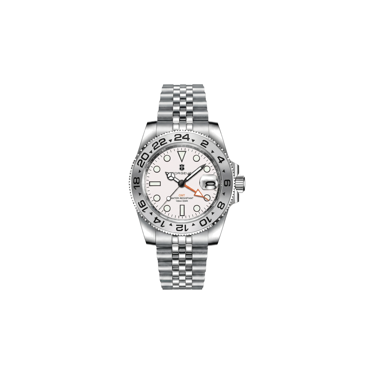 Corgeut Winslow GMT White / Orange GMT Hand watch