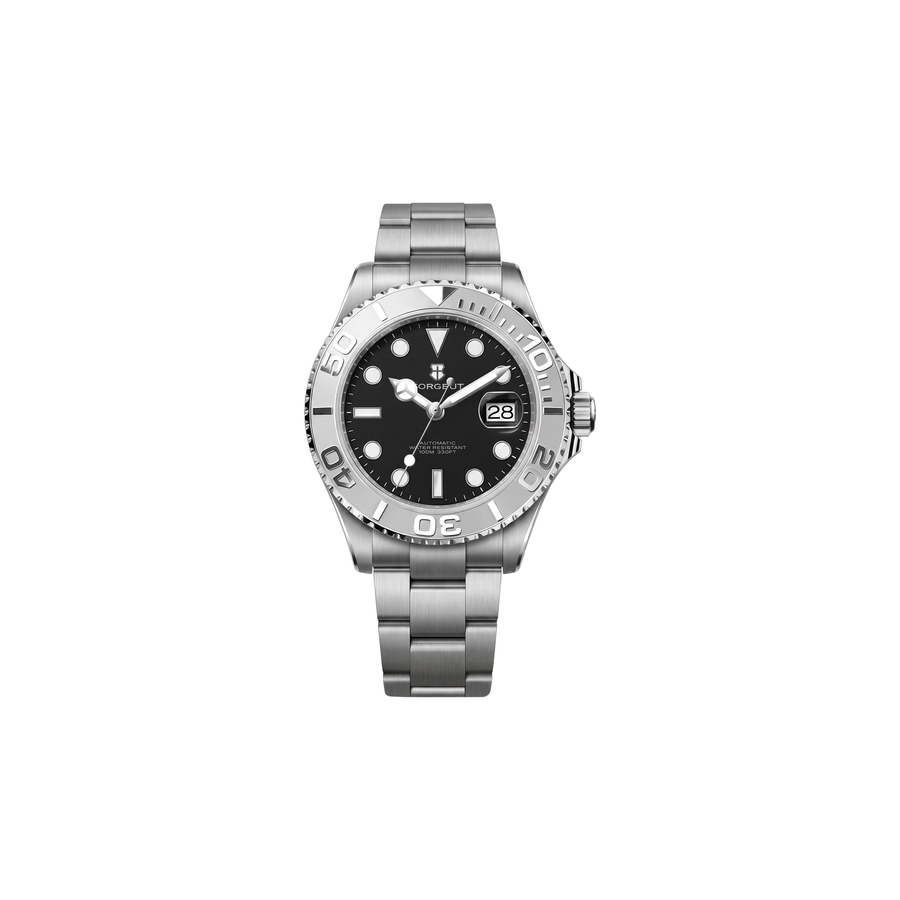Corgeut seaton-automatic-40mm Black / Steel Bracelet watch