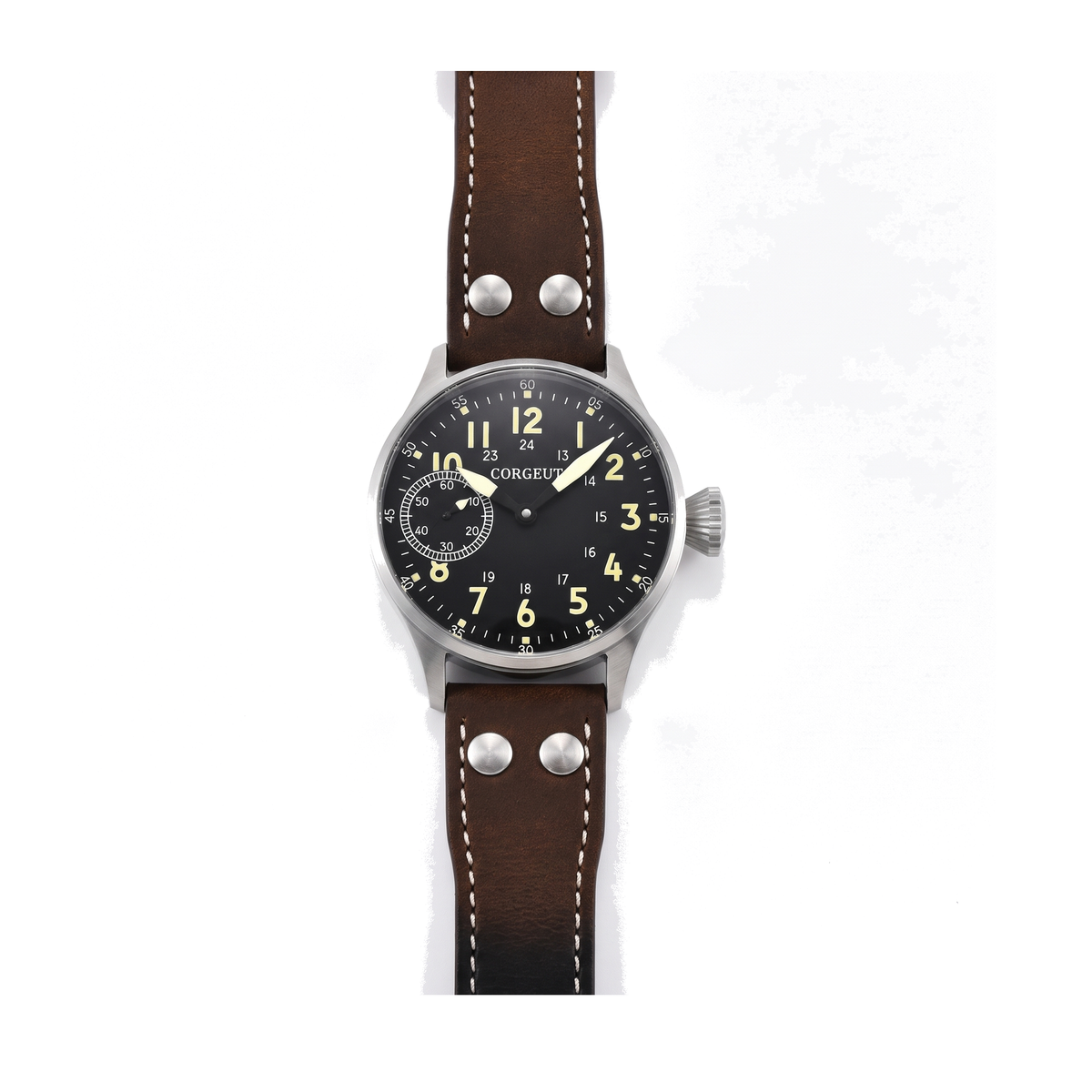 Corgeut Bexley Pilot Steel / Lume Numerals watch