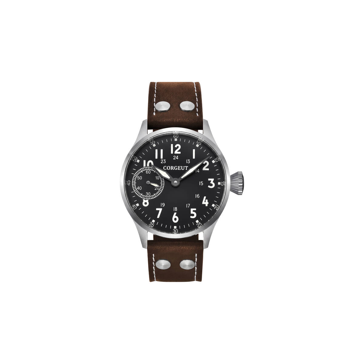 Corgeut Bexley Pilot Steel / White Numerals watch