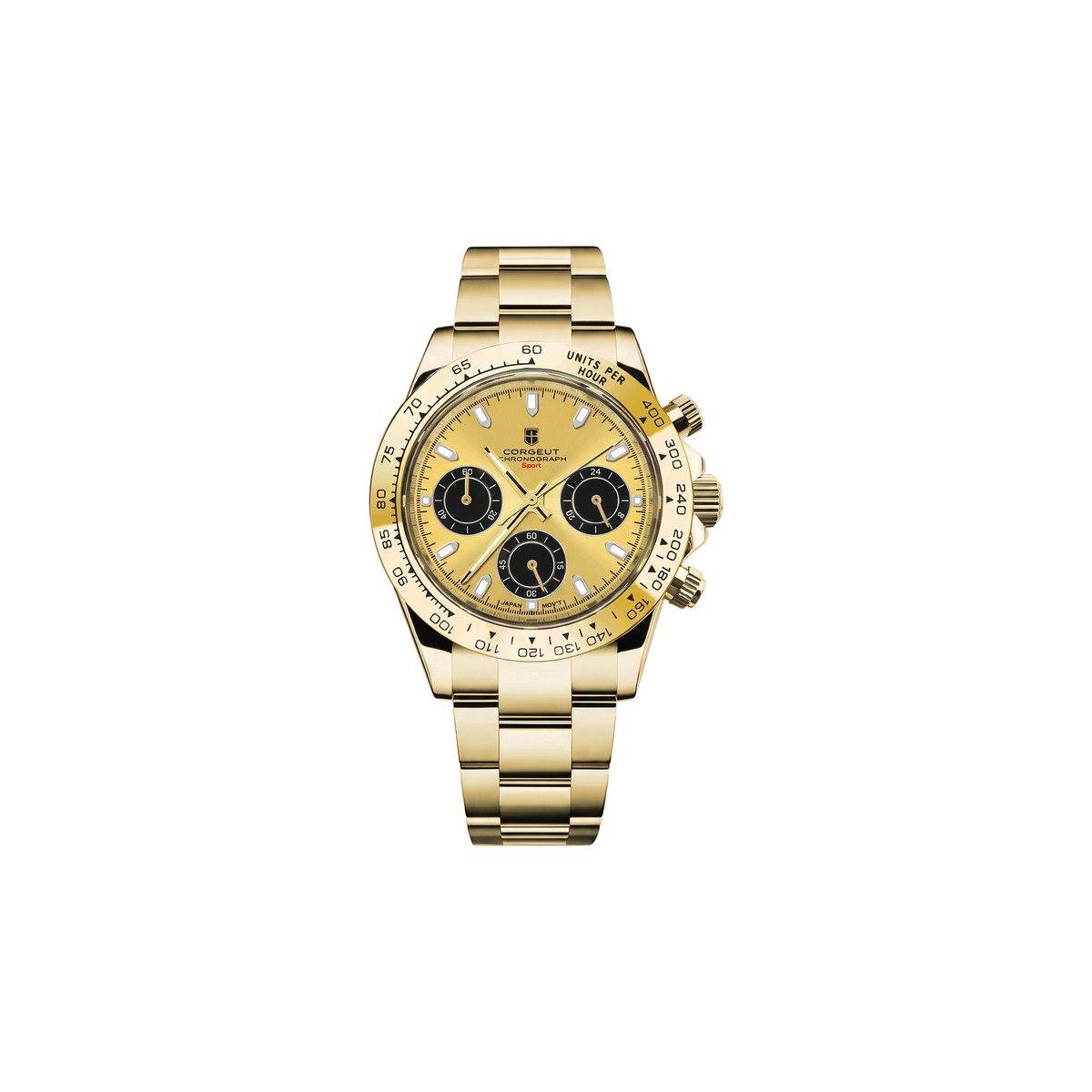 Corgeut Brooks Chronograph Champagne / Gold watch