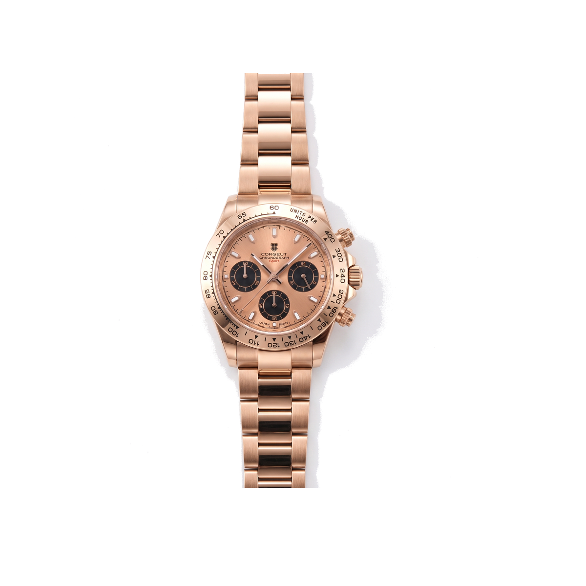 Corgeut Brooks Chronograph Salmon / Rose Gold watch