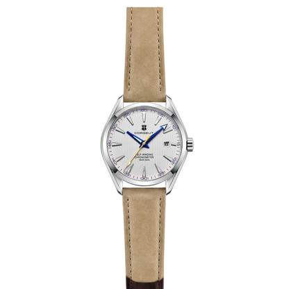 Corgeut Calder Automatic White / Sand Leather watch