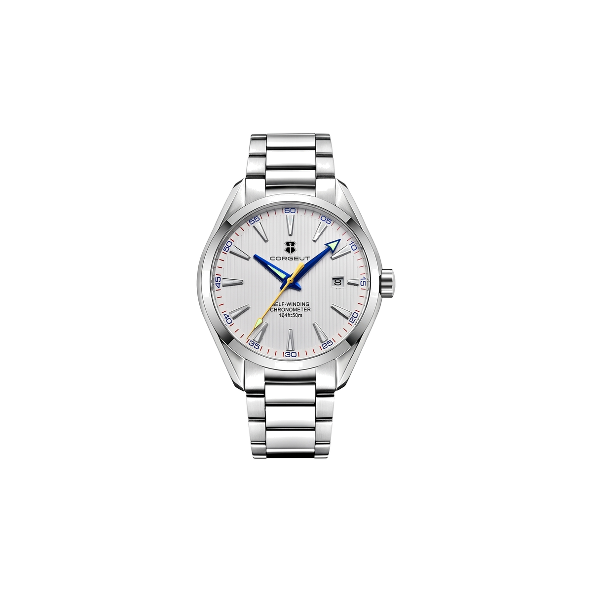 Corgeut Calder Automatic White / Steel Bracelet watch