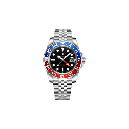 Corgeut Carrick GMT Blue & Red Bezel watch