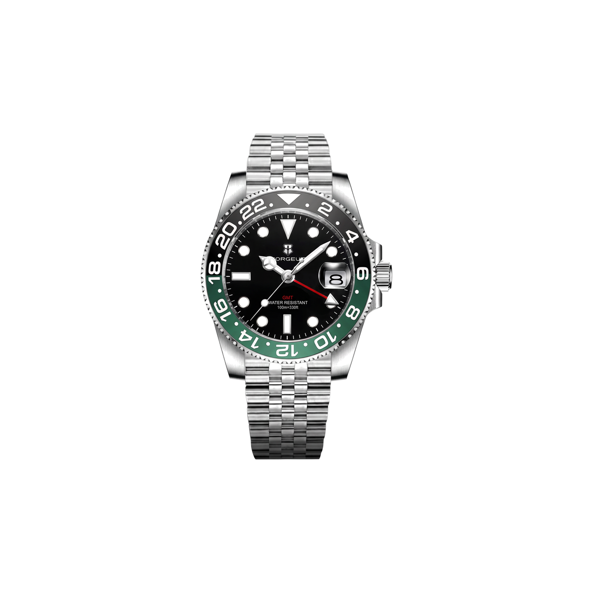 Corgeut Carrick GMT Green & Black Bezel watch