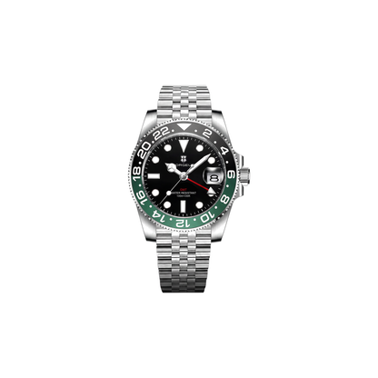 Corgeut Carrick GMT Green & Black Bezel watch