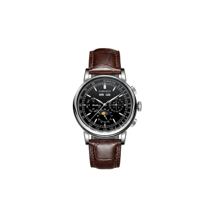 Corgeut Ellery Moonphase Black / Steel watch
