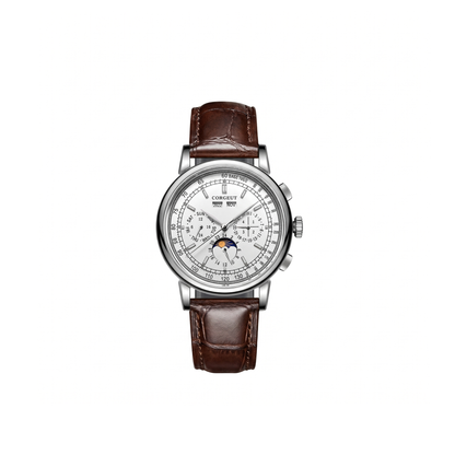 Corgeut Ellery Moonphase White / Steel watch