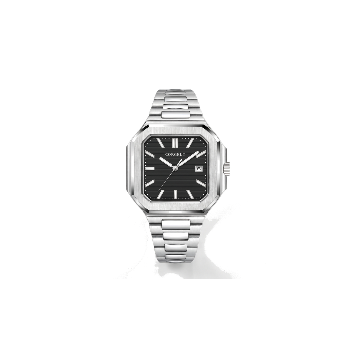 Corgeut Hollis Square Black / Steel watch