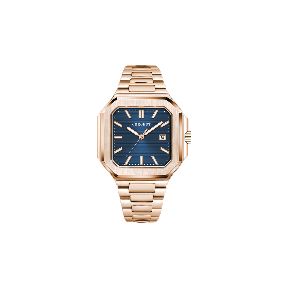 Corgeut Hollis Square Blue / Rose Gold watch