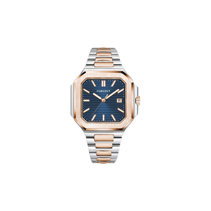 Corgeut Hollis Square Blue / Two-Tone watch