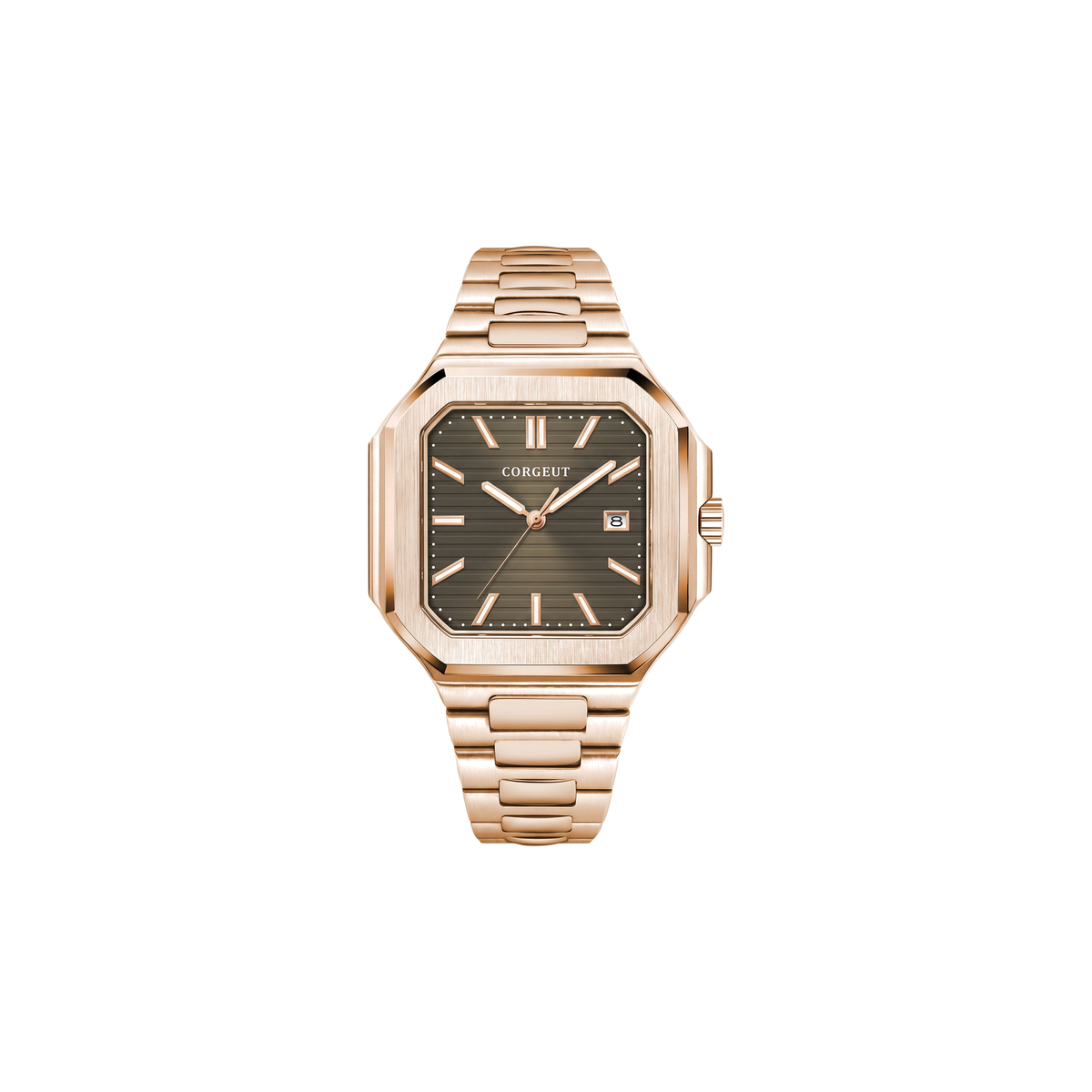 Corgeut Hollis Square Grey / Rose Gold watch