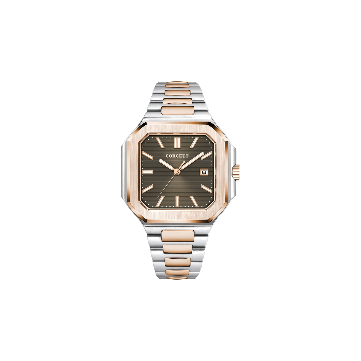 Corgeut Hollis Square Grey / Two-Tone watch