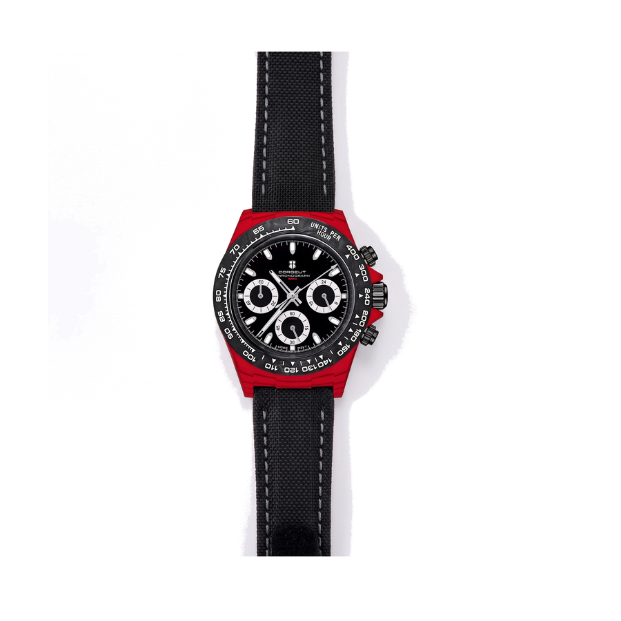 Corgeut Lancaster Chronograph Black / Red Case watch