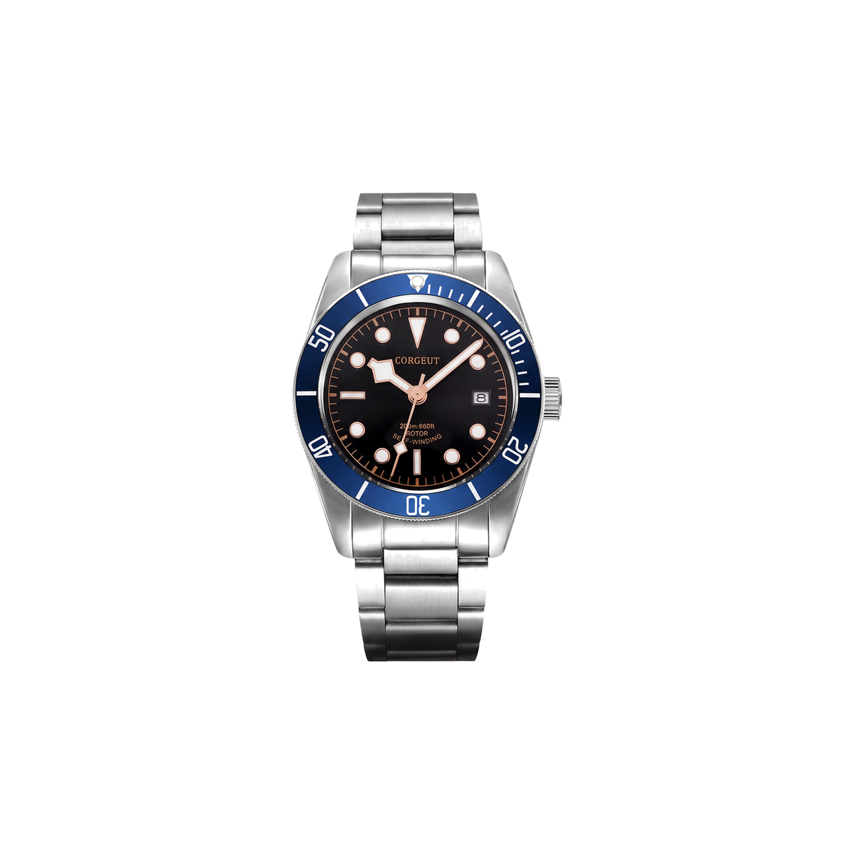 Corgeut Marston Diver Blue Bezel, Gilt watch