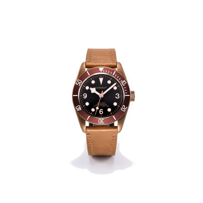 Corgeut Thornton Bronze Black Dial / Burgundy Bezel watch