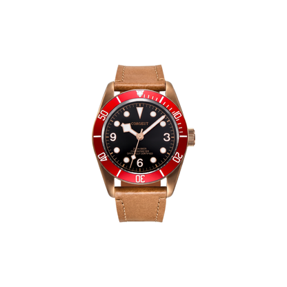 Corgeut Thornton Bronze Black Dial / Red Bezel watch