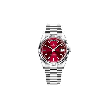 Corgeut Whitmore Day-Date Red / Steel watch