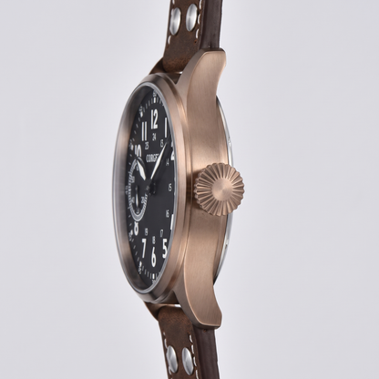 Corgeut Bexley Pilot 44mm watch detail