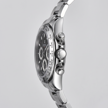 Corgeut Brooks Chronograph 39mm crown side detail