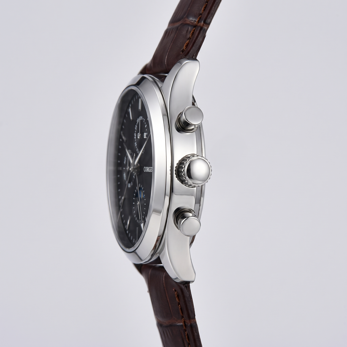Corgeut Ellery Moonphase 42mm watch detail