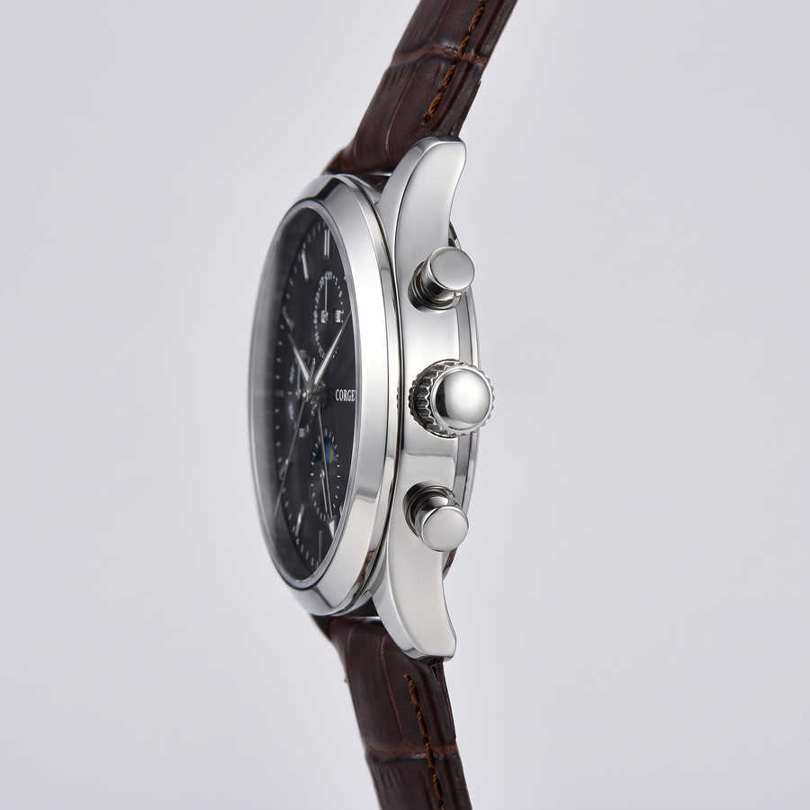 Corgeut Ellery Moonphase 42mm watch detail