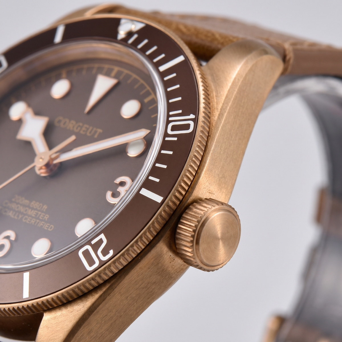 Corgeut Thornton Bronze 41mm watch detail